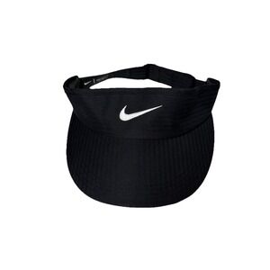 Nike Dri-FIT ADV Ace Golf Tennis Visor Black Adjustable Strap Hat FB5653-010